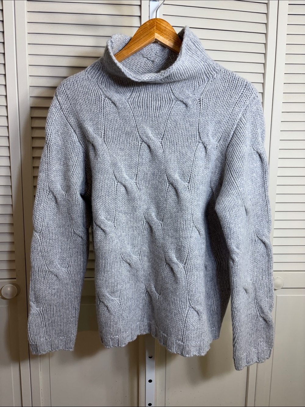 NWT Alashan 100% Merino Modern Cable Pullover Large